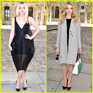 Dakota Fanning & Natalie Dormer Dress Up For Dior Show at Paris Fashion Way