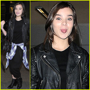 Hailee Steinfeld Sticks Her Tongue Out at LAX | Hailee Steinfeld | Just