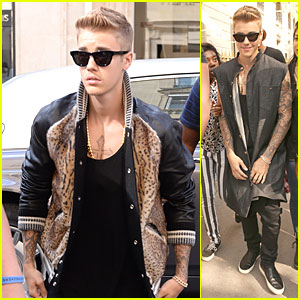 Justin Bieber Knows How to Rock Fur Varsity Jacket In Paris | Justin ...