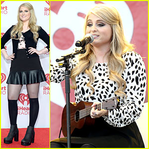 Meghan Trainor poses for a photo during a red carpet event prior to the  start of the iHeartRadio Music Festival 2014 at MGM Grand Hotel & Casino,  on Saturday, Sept. 20, 2014