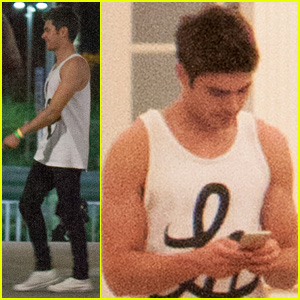 Zac Efron Boasts Buff Muscles on 'We Are Your Friends' Vegas Set