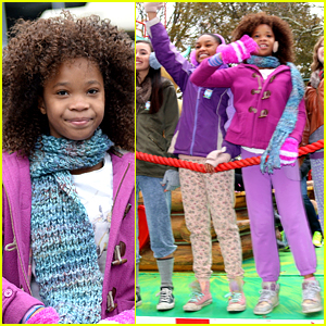 Quvenzhane Wallis Has A Hard Knock Time At Thanksgiving Day Parade Quvenzhane Wallis Just Jared Jr