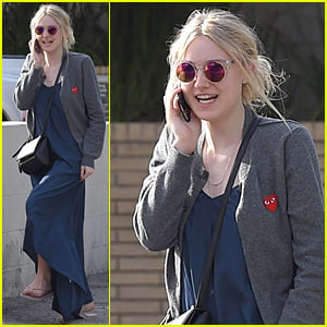 Dakota Fanning Runs Out of Gas & Her Dad Steven Saves the Day!