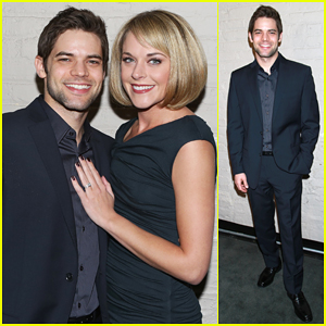 Jeremy Jordan Suits Up for 'Last Five Years' NYC Screening with Wife Ashley Spencer!