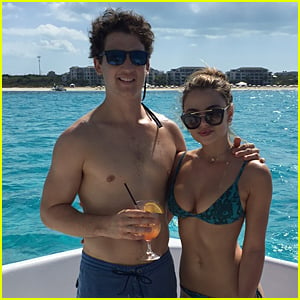 Shirtless Miles Teller & Keleigh Sperry Celebrate Valentine's Day in the Caribbean