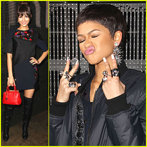 Victoria Justice Gets Bangs For DKNY Show with Zendaya