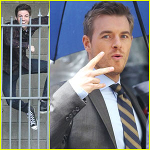 Grant Gustin & Rick Cosnett Get Even More Silly For the Cameras On 'The Flash' Set