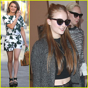 Sophie Turner & Maisie Williams Arrive for Their 'Game of Thrones