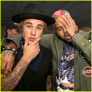 Justin Bieber & Chris Brown Get Real Silly at Nylon Coachella Party