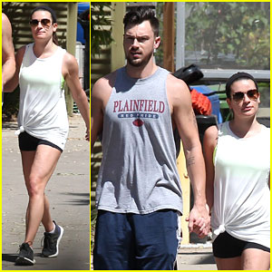 Lea Michele & Matthew Paetz Work On Their Fitness Together