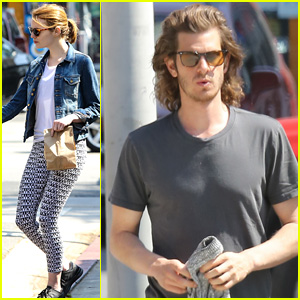 Andrew Garfield & Emma Stone Grab Lunch & Hit the Gym Together