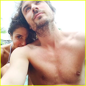 Ian Somerhalder Goes Shirtless in Sexy Honeymoon Pic With Wife Nikki Reed