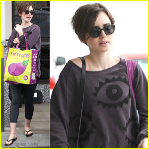 Lily Collins Picks Up Groceries After Katherine McNamara ‘Shadowhunters