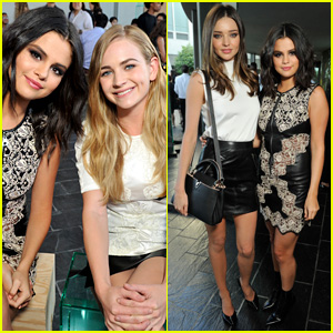 Selena Gomez & Britt Robertson Meet Up at Louis Vuitton Presentation