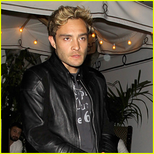 Ed Westwick Dines Out At Chateau Marmont With Model Julia Gall