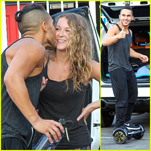 Carlos PenaVega Rides His eVoy Handless Segway Into 'DWTS' Practice with Wife Alexa
