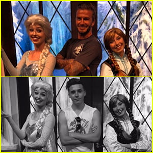 Brooklyn Beckham Meets Elsa & Anna From 'Frozen'!