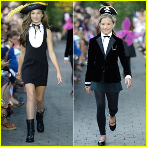 Maddie Ziegler & Sister Mackenzie Wear Pirate Hats For Polo Ralph Lauren Children's Fashion Show