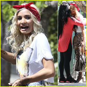 Pia Mia Shows Off Henna Tattoos While Out With Friends