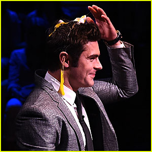 Zac Efron Gets An Egg Smashed On His Head On The Tonight Show