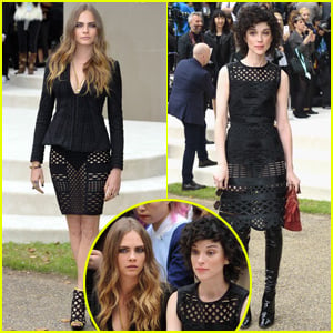 Cara Delevigne Sits Front Row at Burberry With Girlfriend St. Vincent!