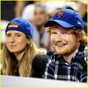 Ed Sheeran & Childhood Pal Cherry Seaborn Catch a Mets Game