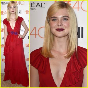 Elle Fanning is a Lady in Red at 'Trumbo' TIFF Premiere