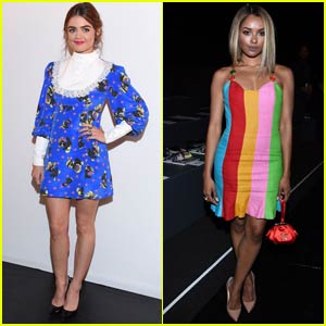 Lucy Hale & Kat Graham Sit Front Row for Jeremy Scott's NYFW Show