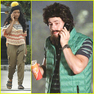 Nick Jonas Wears Curly Hair Wig On 'Scream Queens' Set