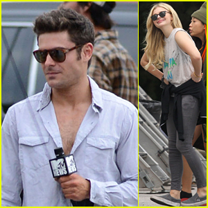 Chloe Moretz Goofs Off While Filming 'Neighbors 2' on Set with Zac Efron