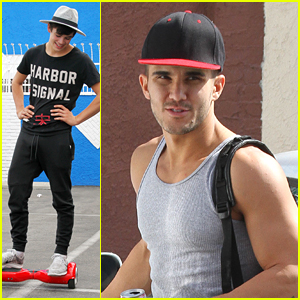 Carlos PenaVega & Hayes Grier Had Serious Fun With Their Hoverboards At DWTS Practice Last Week