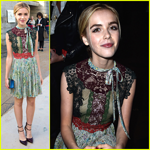 Kiernan Shipka Wows At Valentino Show During Paris Fashion Week