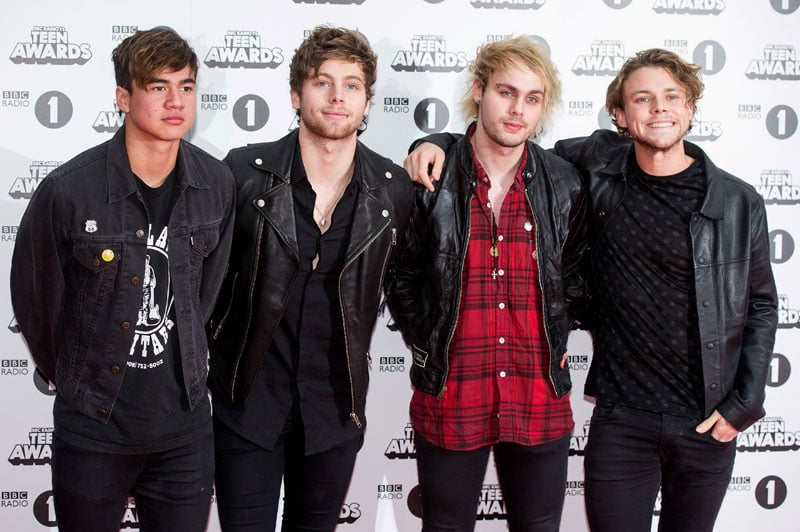 5 Seconds of Summer’s Michael Clifford Falls Of Stage During BBC Radio ...