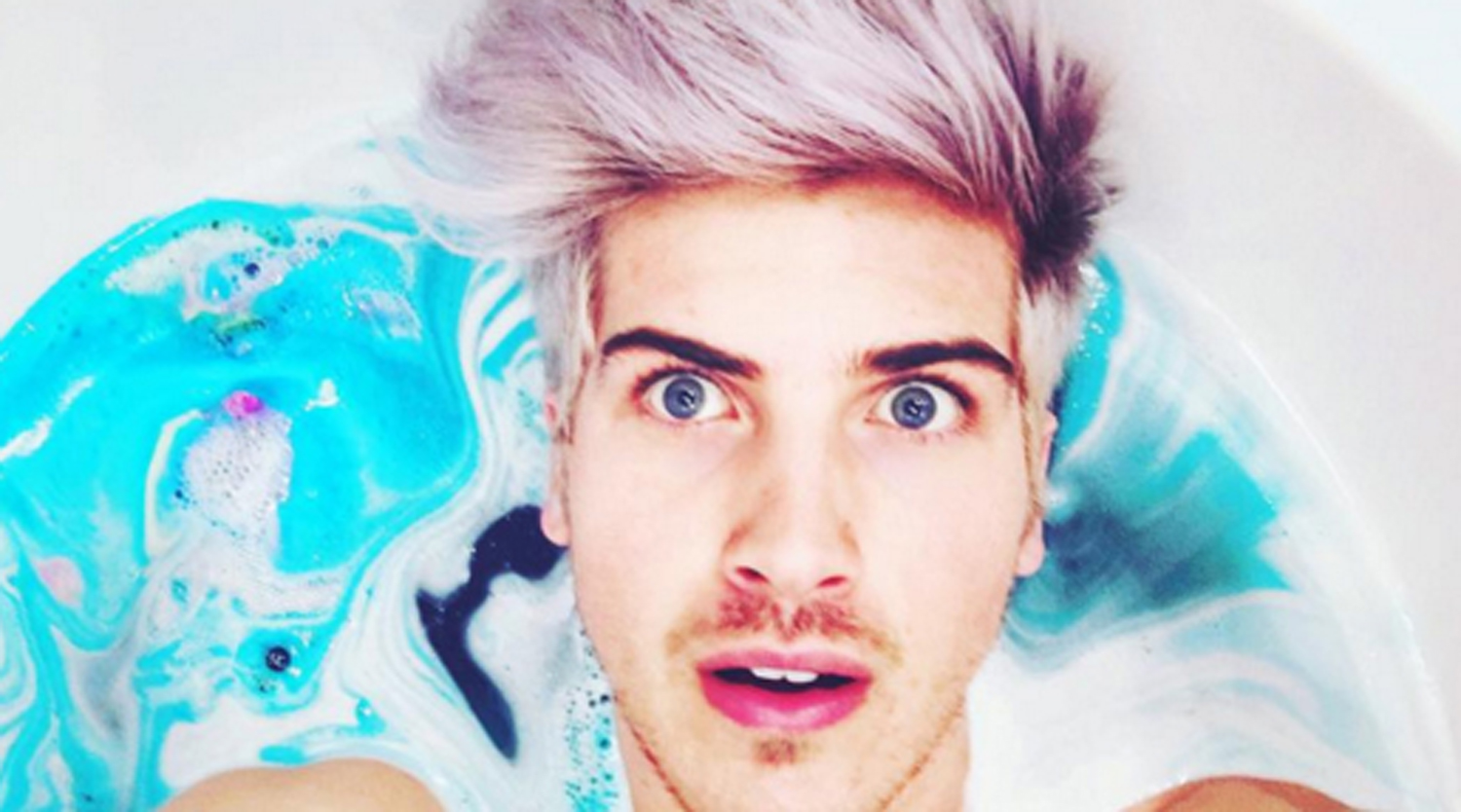 Joey Graceffa just debuted his new blue hair color in his latest video uplo...