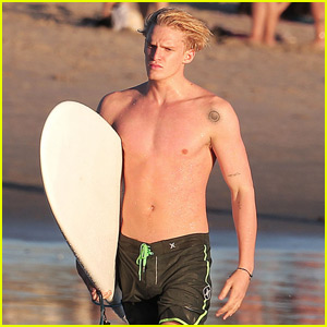 Cody Simpson Hits the Waves Shirtless in Pre-Halloween Surf Sesssion
