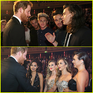 One Direction & Little Mix Meet Prince Harry At Royal Variety Performance 2015