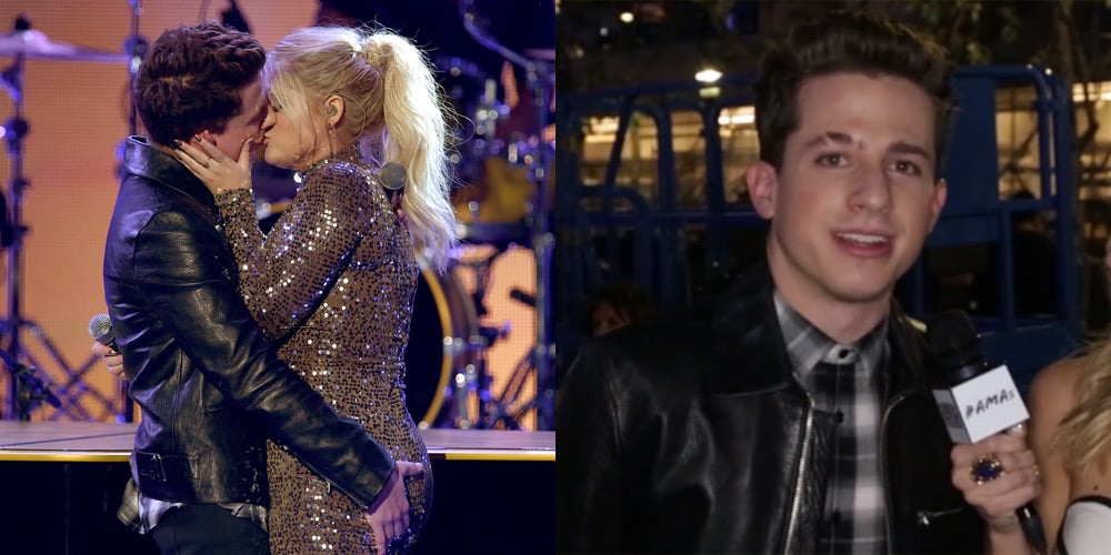 Meghan Trainor and Charlie Puth Enjoy Steamy Make Out at American Music  Awards