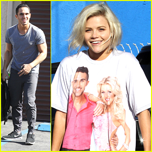 Witney Carson Wears Team BrownSugar Tee To DWTS Practice