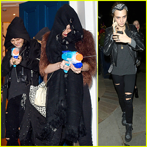 Cara Delevingne Gets Payback on Paparazzi with Water Guns!