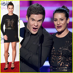 Lea Michele Adam Devine Show Love for Chris Pratt s Glistening