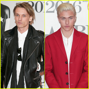 Jamie Campbell Bower & Lucky Blue Smith Look Sharp at BRIT Awards 2016