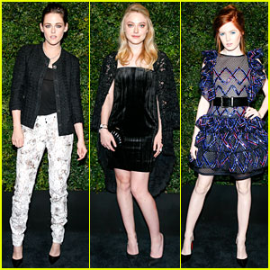 Kristen Stewart Celebrates at Chanel's Pre-Oscar Dinner with Dakota Fanning!