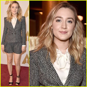 Saoirse Ronan Shows Some Leg at Oscars 2016 Nominee Luncheon