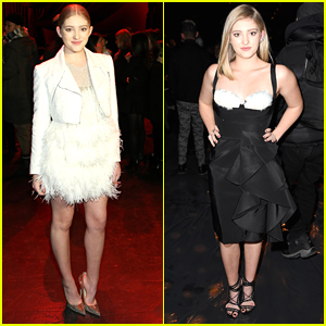 Willow Shields Hit Naeem Khan In A White Feathery Dress