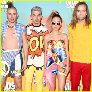 DNCE Get Colorful on the Kids Choice Awards 2016 Orange Carpet