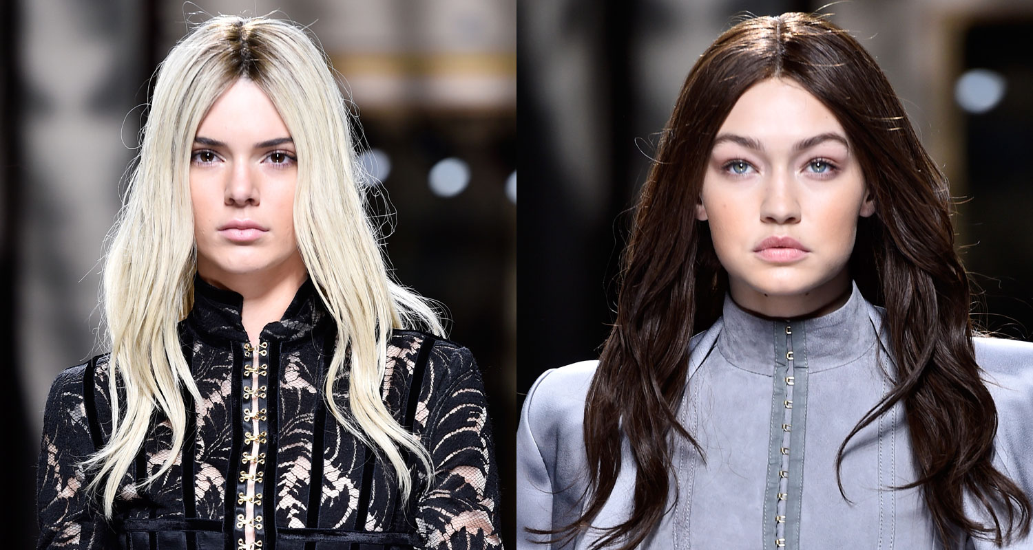 Kendall Jenner Gigi Hadid Swap Hair Colors At Balmain Fall 2016