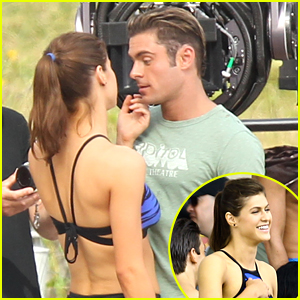 Alexandra Daddario Flirts With Zac Efron on 'Baywatch' Set in Miami