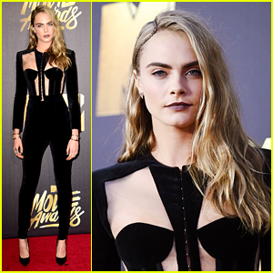 Cara Delevingne Is Stunning in Suit at MTV Movie Awards 2016