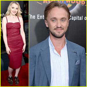 Tom Felton & Evanna Lynch Bring Magic To The 'Wizarding World of Harry Potter' Grand Opening Event