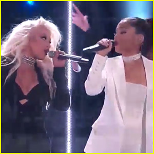 Ariana Grande Does a Duet with Christina Aguilera for 'The Voice' Finale (Video)